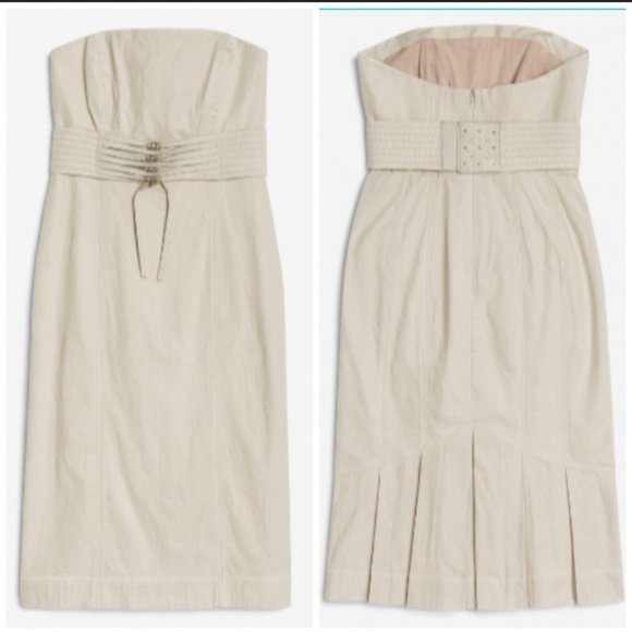 Byron Lars Strapless Belted Midi Dress - Picture 2 of 10